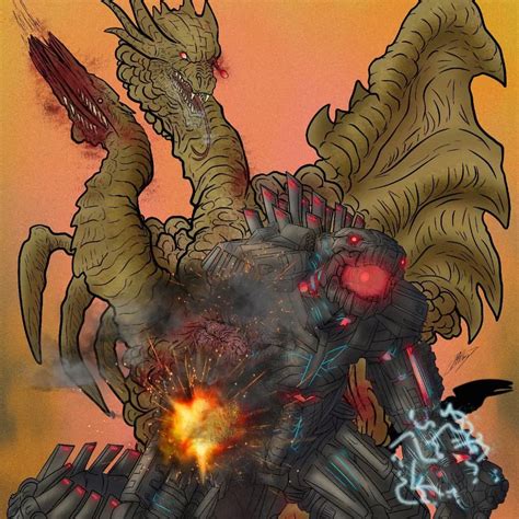 mechagodzilla|mechagodzilla vs king ghidorah.